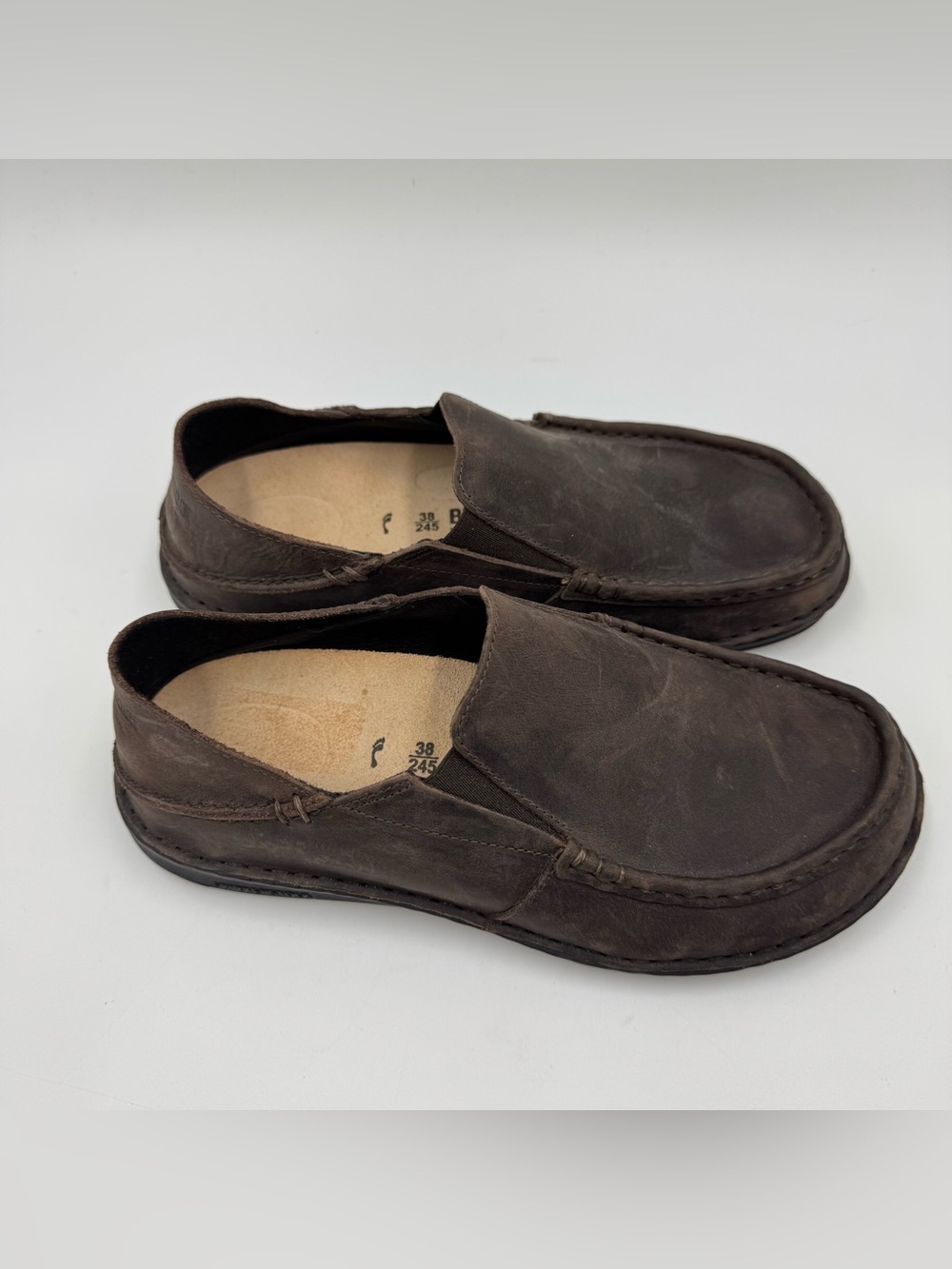 Birkenstock Men's Slip-On Loafers in Dark Brown